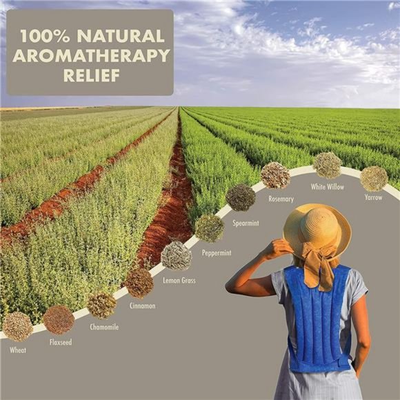 Microwave Heating Pad for Back & Spine - 1 Pack Blue Marble - Picture 3 of 6